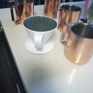 4 copper cup &  1 filter cone
